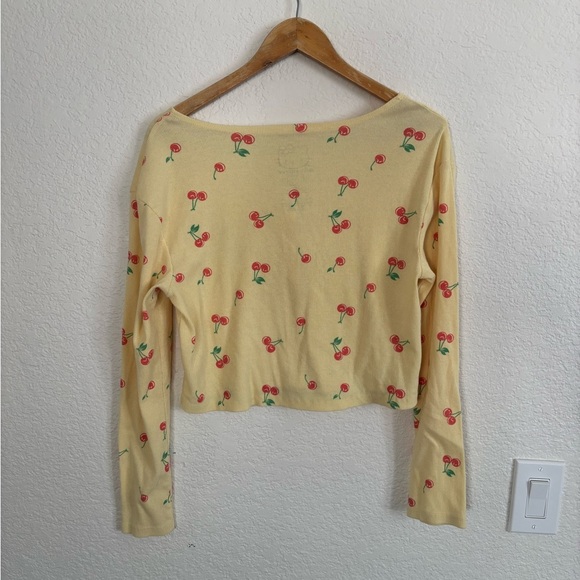 Yellow Hello Kitty Cherry Cardigan Only M - Picture 3 of 10
